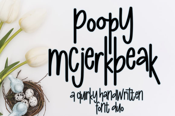 Poopy McJerkbeak: A Quirky Handwritten Font for Makers and Sellers
