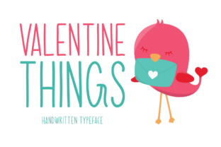 Valentine Things: A Romantic Display Font for Creative Projects